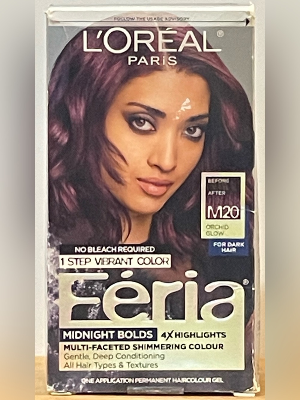 L'Oreal Feria Midnight Bolds Shimmering Hair Color - M10 Orchid Glow
